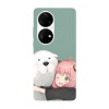 Husa compatibila cu Huawei P50 model Bond and Anya Spy x Family, Silicon, TPU, Viceversa, Transparent, Carcasa