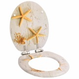 Gossi capac wc cu inchidere silentioasa, mdf, design stea de mare