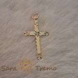 Cumpara ieftin Cruce 3.5 cm cu gravuri fine in forma de stea