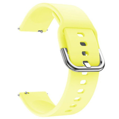Curea din silicon compatibila cu Fossil Gen 4 Smartwatch, Telescoape QR, 22mm, Lemon Yellow foto