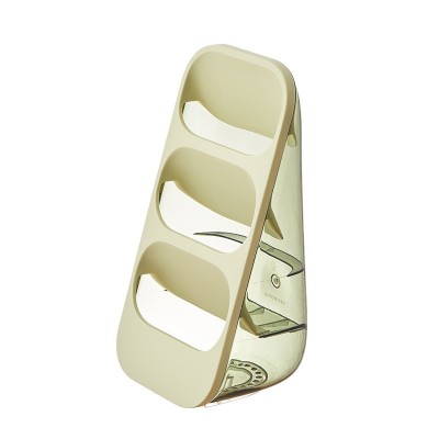 Suport - Organizator pentru Tacamuri, Cyrax, 3 Compartimente, Suport pentru Cosmetica, Ustensile, Material PP Durabil, 33 x 16 x 15 cm Verde foto