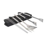 Set 7 piese din inox, pentru gratar plus borseta depozitare / ZTS 8339