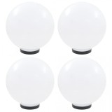 Lămpi glob cu LED, 4 buc., 30 cm, PMMA, sferic