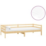 Cumpara ieftin Pat de zi cu saltea, 90x200 cm, lemn masiv de pin