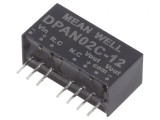 Convertor DC/DC 2W 36-75V la 12V/-12V SIP8
