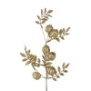 Crenguțe Decorative, GL, Frunze și Rodii, Culoare Auriu, 55 cm, Oem