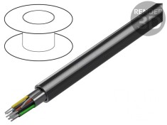 Cablu RS232 6x2x24AWG Cu Ecranat Folie Al-PET PVC Crom