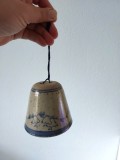 Clopotel ceramica, gresie, hand made, 7cm inaltime x 8cm diametru