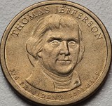 1 Dollar 2007 USA, Thomas Jefferson - 3rd President - 1801-1809, km#403, America de Nord