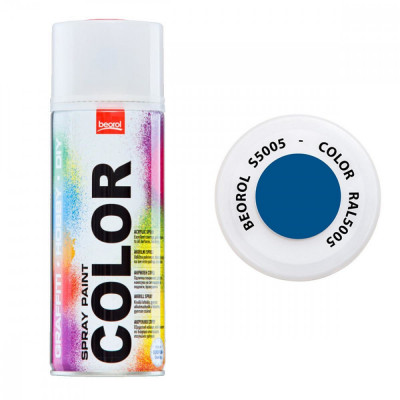 Vopsea spray acrilic, albastru, RAL5005, 400 ml, Beorol foto