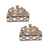 Set 2 decoratiuni Paste, suport 2 oua, 12.5x6x9 cm, lemn natur