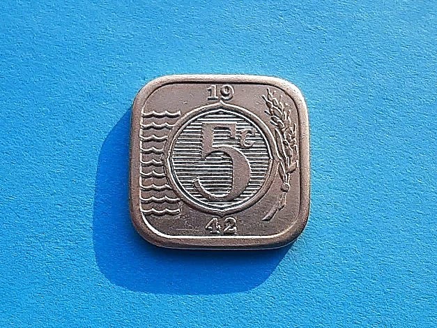 5 Cents 1942 Olanda-RAR-stare buna!!!!