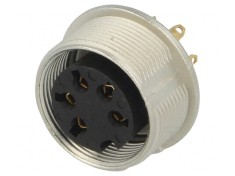 Conector M16 soclu mamă 5 pini 5A 250V IP40 0,75mm2