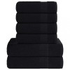 Set prosoape 8 buc Negru 360 g/m&sup2; 100% bumbac