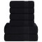 Set prosoape 8 buc Negru 360 g/m&sup2; 100% bumbac