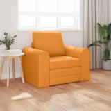 VidaXL Canapea Pat pe Podea 2 &icirc;n 1 Galben &Icirc;nchis 98x71x83 cm Țesătură