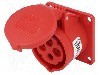 Conector alimentare AC, IEC 60309, IP44, 16A, 400V AC, 4 pini, PCE - 314-6