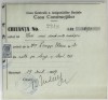 Romania, Casa Centrala a Asigurarilor Sociale, Casa Constructiilor, Chitanta (I), 1939