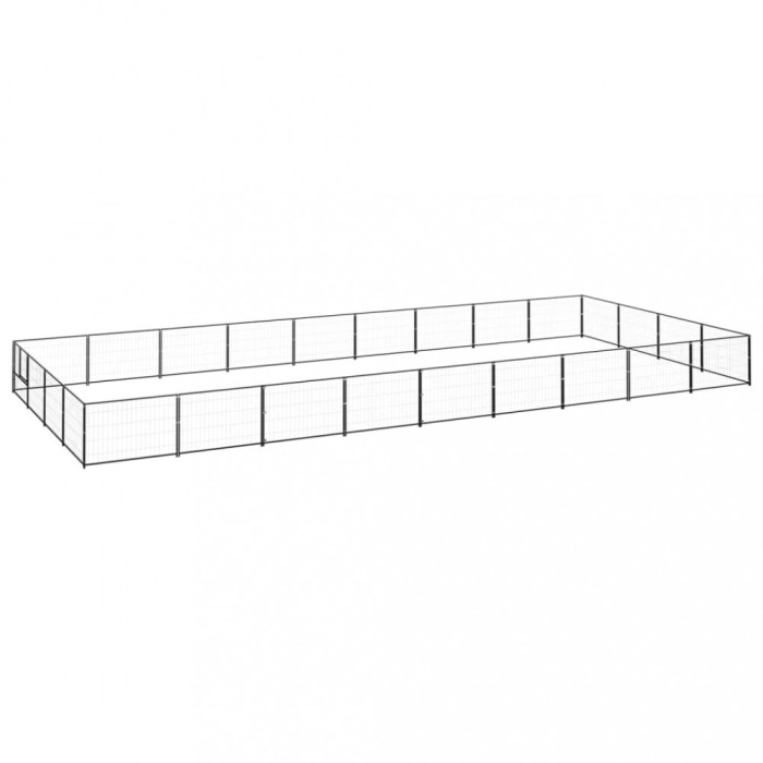 Padoc pentru c&acirc;ini, negru, 36 m&sup2;, oțel