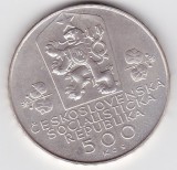Cehoslovacia 500 Kčs 1988 &ndash; 20 ani Federația Cehoslovacă &ndash; argint .900, 24 g
