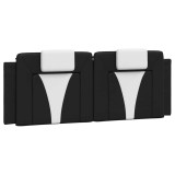 Cumpara ieftin Perna pentru tablie pat, Viana, negru si alb, 120cm, piele artificiala