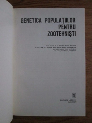 GENETICA POPULATIILOR PENTRU ZOOTEHNISTI foto