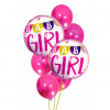 Set 7 buc. baloane pentru Zi de Nastere Fetite, culoare Roz, 30-46cm FAVLine Selection, Oem