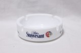 Scrumiera de masa Peter Stuyvesant ceramica alba Franta 10.6 cm vintage