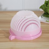 Multifunctional Fruit Salad Bowl Cutter - Color: Pink, Flippy