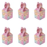 Cutii din Carton pentru Prajituri, Model Unicorn, Roz, 6 buc, 9.9x8.5x8.5cm, CMCLASS