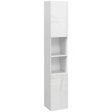kleankin Dulap de Baie Slim Inalt 181,5 cm Alb cu Rafturi Deschise si 2 Dulapuri 30 x 30 cm