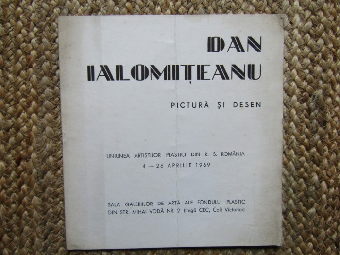 CATALOG DE EXPOZITIE DAN IALOMITEANU PICTURA SI DESEN