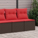 Gossi set canapele de gradina, 2 piese, cu perne, maro poliratan maro