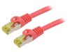 Patch cord S/FTP 6a 1,5m LSZH roşu 27AWG, Lanberg