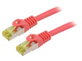 Patch cord S/FTP 6a 1,5m LSZH roşu 27AWG, Lanberg