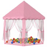 Cumpara ieftin Cort de joaca Princess cu 250 de bile, roz, 133x140 cm