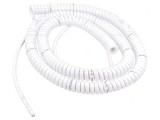 Cablu spiralat 2x1mm2 neecranat alb 0,8m-2,8m