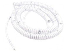Cablu spiralat neecranat alb 0,5m 2m