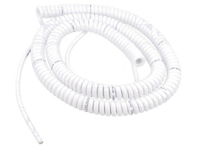 Cablu spiralat 2x1mm2 neecranat alb 0,8m-2,8m foto
