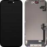 Cumpara ieftin Display cu Touchscreen ZY pentru Apple iPhone 16, cu Rama, Versiune LCD In-Cell, Negru