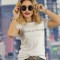 U844-2 Tricou casual cu imprimeu text