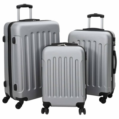 Set de valize 3 piese carcasă rigidă argintie 20&amp;#039;&amp;#039; 24&amp;#039;&amp;#039; 28&amp;#039;&amp;#039; ABS foto