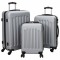 Set de valize 3 piese carcasă rigidă argintie 20&#039;&#039; 24&#039;&#039; 28&#039;&#039; ABS