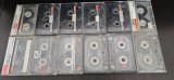 Casete audio vintage din anii '70 și '80 diverse marci SONY SI MAXELL . LOT 12 BUCATI , NU CUNOSC CE ESTE INREGISTRAT PE ELE !