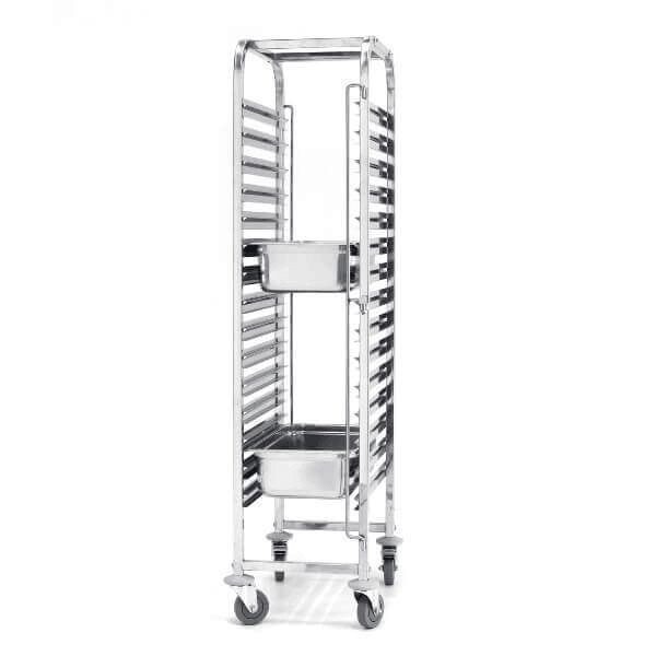 Carucior pentru 15 tavi GN1/1, inox