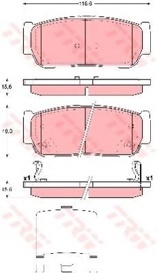 Set placute frana,frana disc KIA SORENTO I (JC) (2002 - 2009) TRW GDB3417 foto