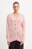 Fracomina cardigan din amestec de l&acirc;nă culoarea roz, FS25WT8006K50501