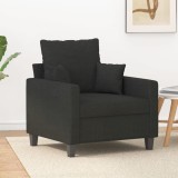VidaXL Fotoliu canapea, negru, 60 cm, material textil