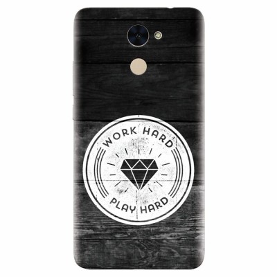 Husa silicon pentru Huawei Enjoy 7 Plus, Work Hard Play Hard foto