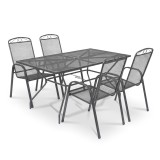 Set de mobilier de grădină Melfi 4+1 antracit